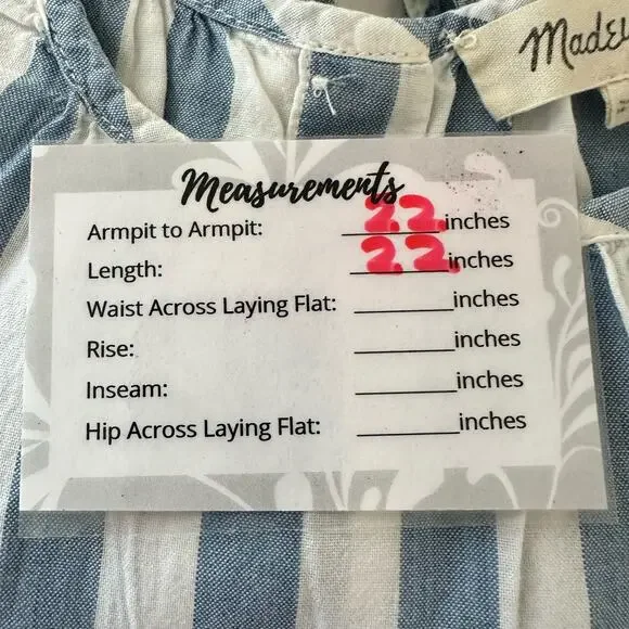 MADEWELL Indigo Button blouse top sleeveless striped cotton Size L - Picture 13 of 13